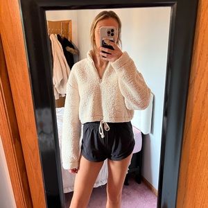 topshop sherpa cropped